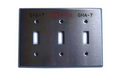 Stainless Steel Custom Engraved Switchplate Cover