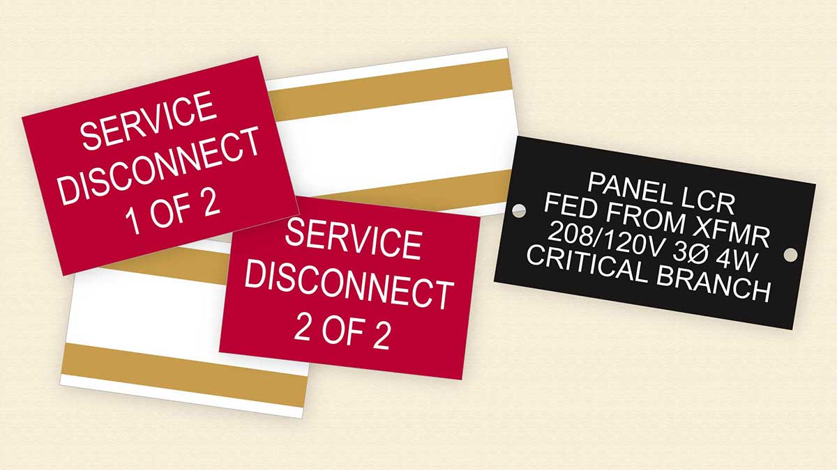 mounting options for engraved labels and signs