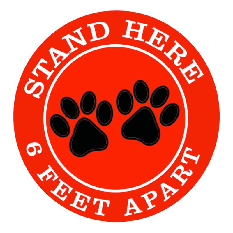 Vinyl Stand Here Sign