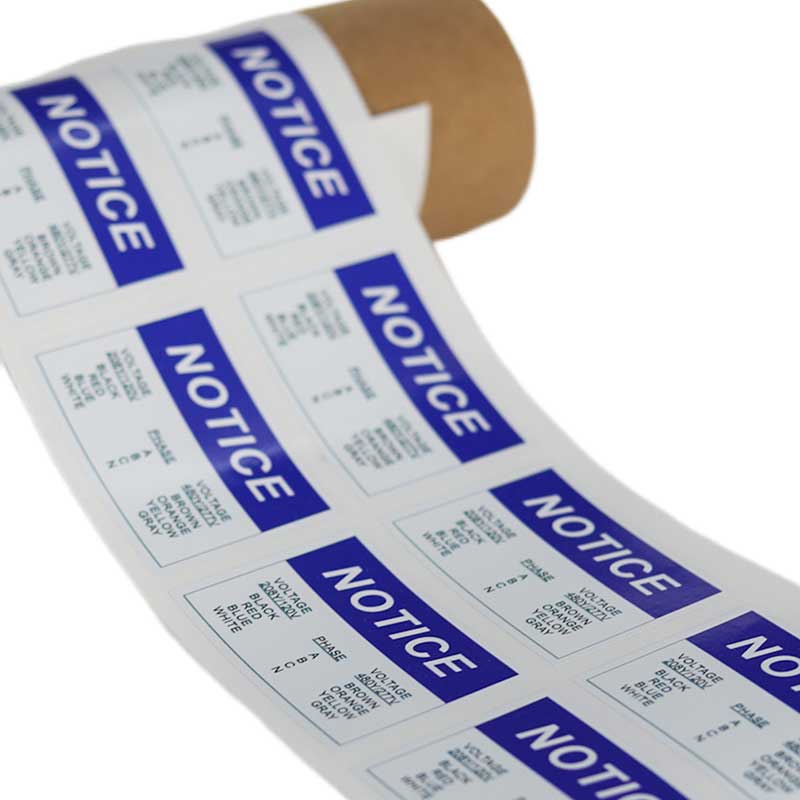 Notice Vinyl Decal on Roll