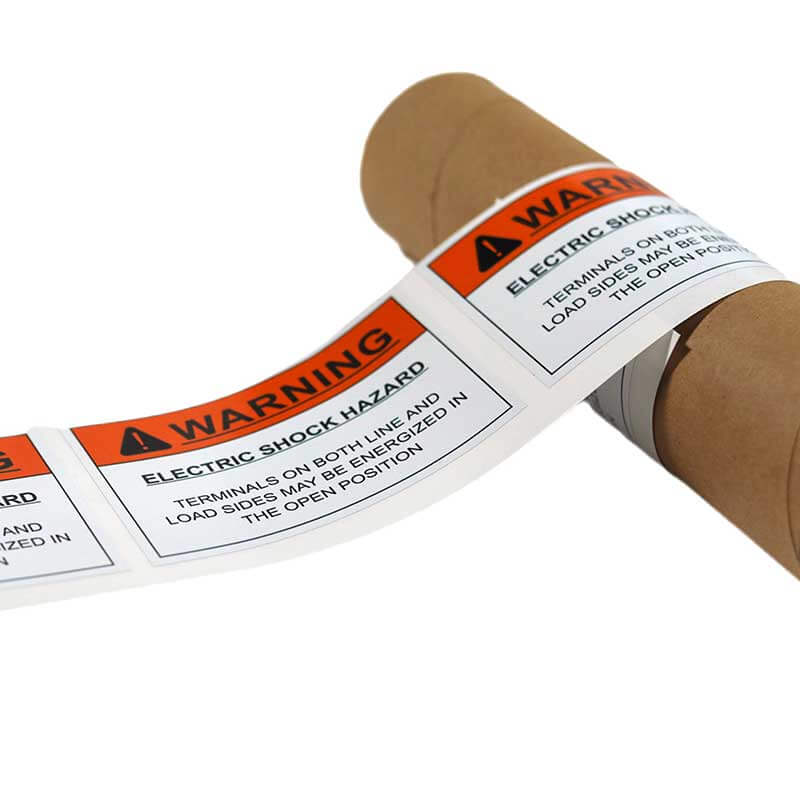 Warning Vinyl Decal on Roll
