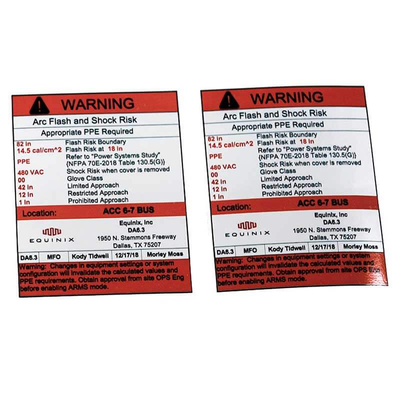 Warning Vinyl Decals