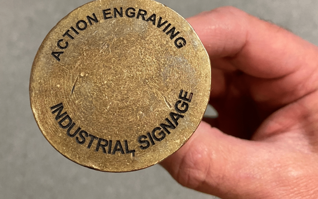  Engraved Brass Industrial Signage