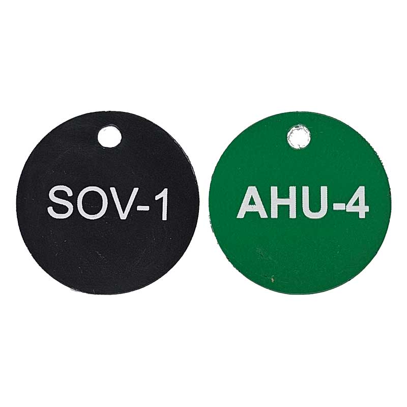 double laser engraved valve tags