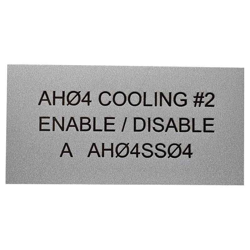 Cooling Metal Engraved Plate