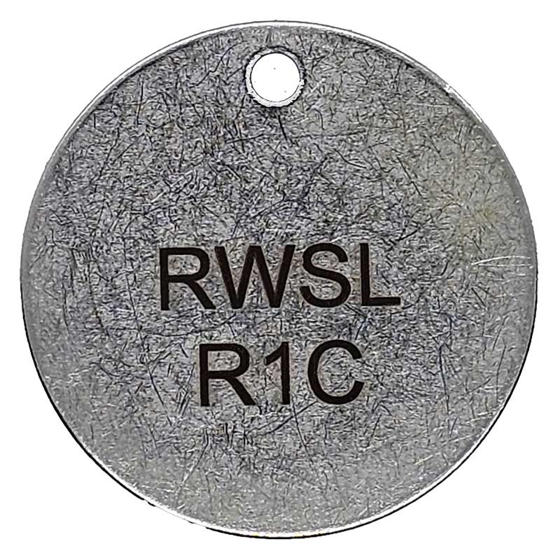 laser engraved valve tag