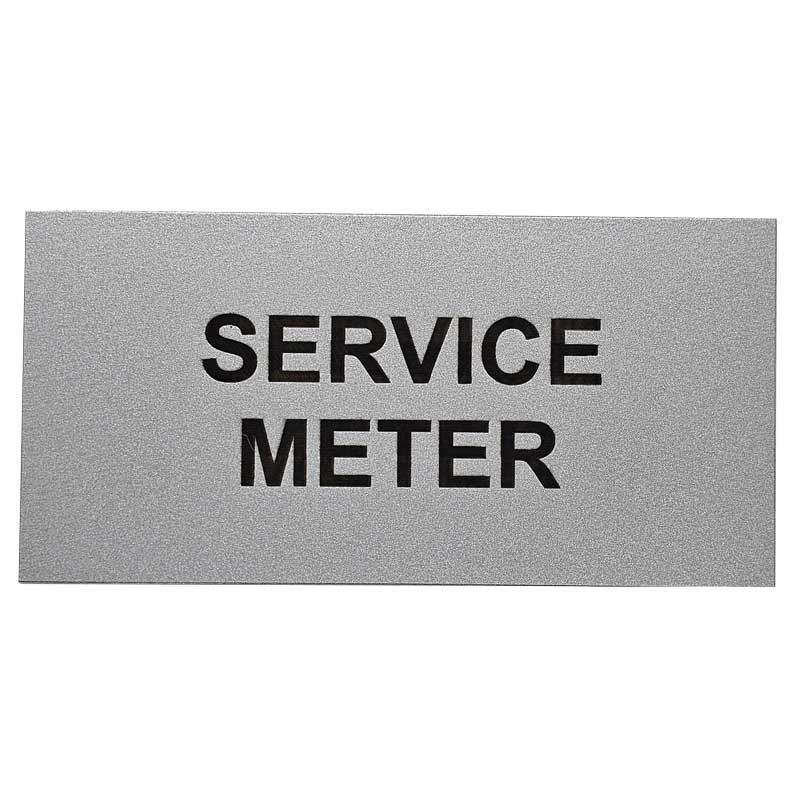 Service Meter Engraved LaserIt Plate