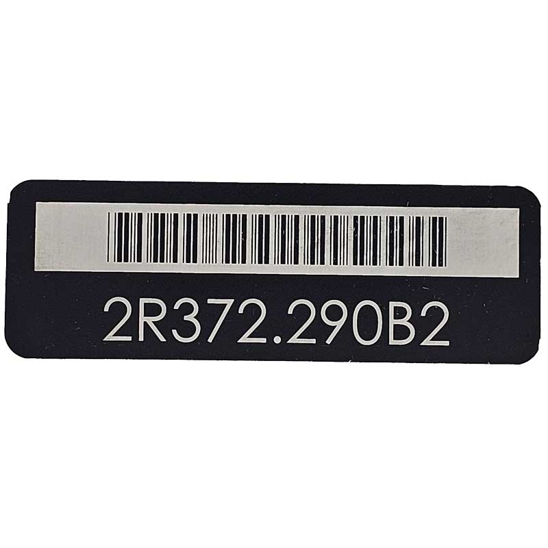 Wide Bar Code DuraBlack Engraved Metal Plate